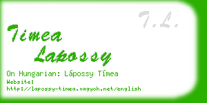 timea lapossy business card